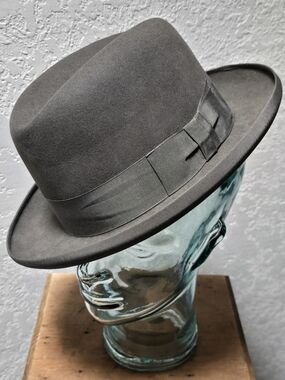 Borsalino Silk Liner Fedora with Heraldic Crest